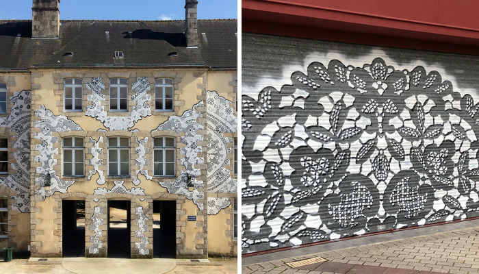 I Cover City Streets In Lace Street Art (17 New Pics)
