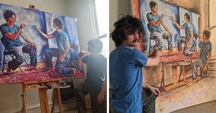 This Guy Created The “Inception” Of Paintings By Creating A Series Of Portraits In Portraits Of Himself