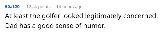 Dad Pulls An Ultimate Dad Joke On A Golfer By Pretending That His Golf Ball Hit Him In The Head