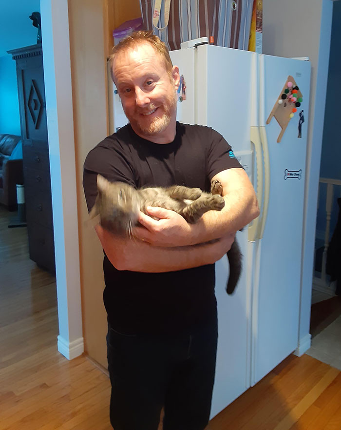 My Dad, Who Was "Allergic To Cats" And "Didn't Want Another Animal In The House" (We Already Have 2 Dogs)