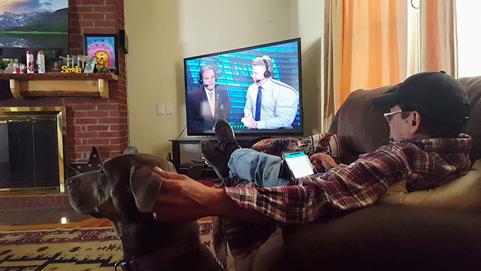 My Dad Three Years Ago: "I Can’t Believe You Brought Another Dog Into This House". My Dad Now