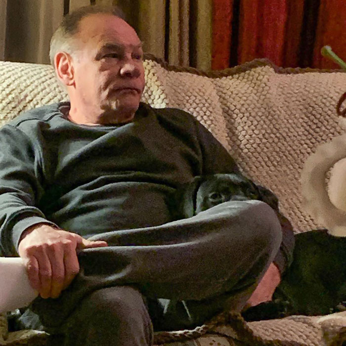 I’ve Been Dying To Catch Mr. “I Don’t Want A Dog, Don’t You Dare Bring Home Another Dog, I Can’t Believe You Guys Are Doing This I Never Said I Wanted Another Dog” In A Position Like This