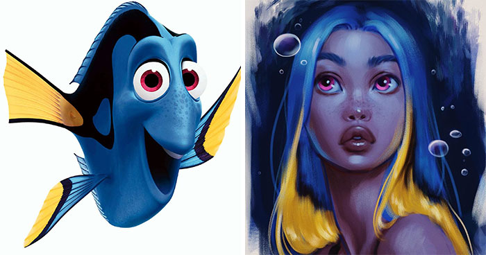 This Artist Turns Disney Animals Into Humans Using Her Own Unique Style