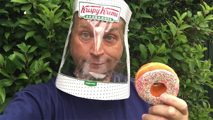 Here’s A Way To Make A Face Shield Out Of A 12-Doughnut Krispy Kreme Box