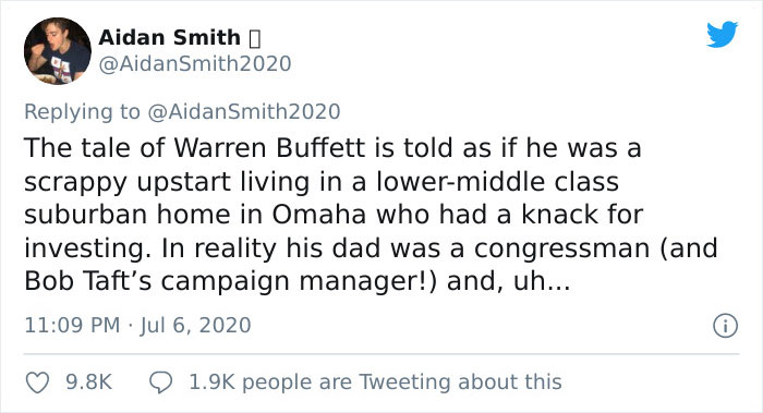 Viral Thread Busts The Myth About Famous Billionaires Starting Out "Poor"