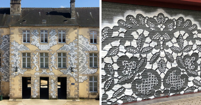 I Cover City Streets In Lace Street Art (17 New Pics)