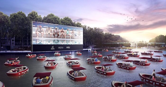 Paris Opens The Summer Season With Socially-Distant Floating Cinema