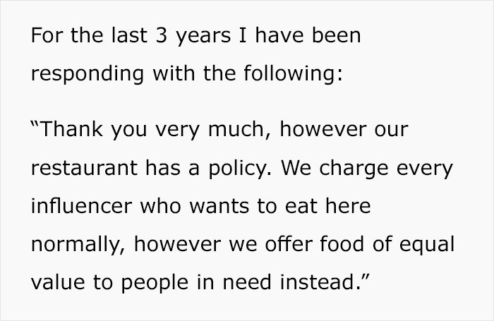 Restaurant Shows How To Shut Down Influencers Begging For Free Food For Exposure Restaurant Shows How To Shut Down Influencers Begging For Free Food For Exposure
