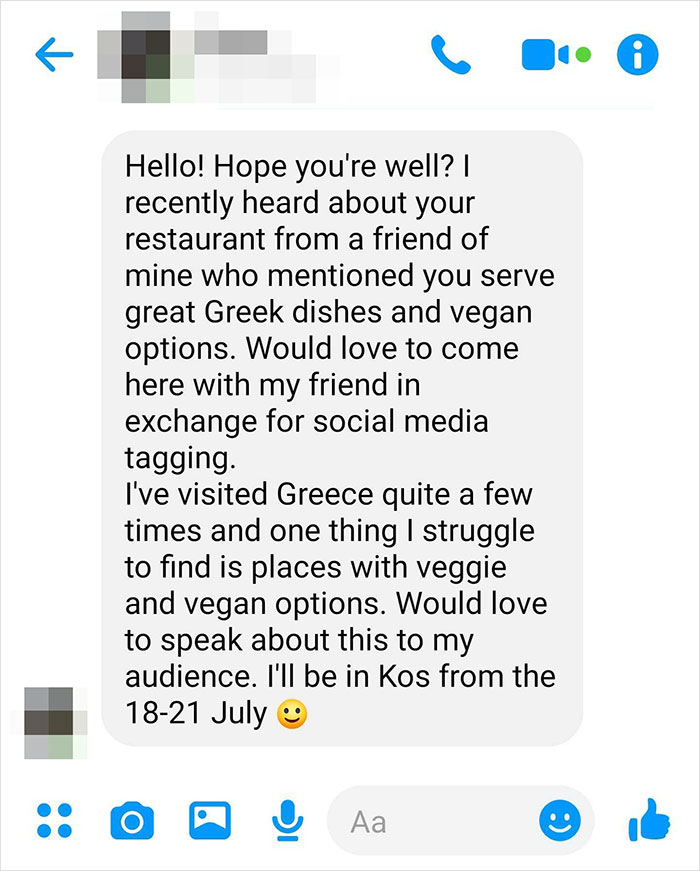 Restaurant Shows How To Shut Down Influencers Begging For Free Food For Exposure Restaurant Shows How To Shut Down Influencers Begging For Free Food For Exposure