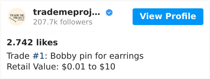 Woman Is On A Mission To Trade A Bobby Pin Until She Gets A House, And Here Are Her Trades So Far Woman Is On A Mission To Trade A Bobby Pin Until She Gets A House, And Here Are Her Trades So Far