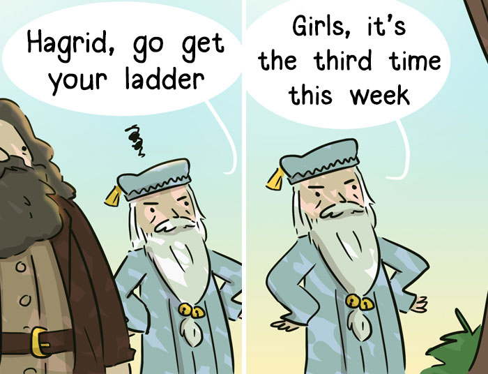 I Illustrate What Happens In Hogwarts When No One’s Watching (15 New Pics)