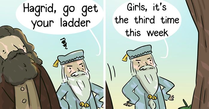 I Illustrate What Happens In Hogwarts When No One’s Watching (15 New Pics)