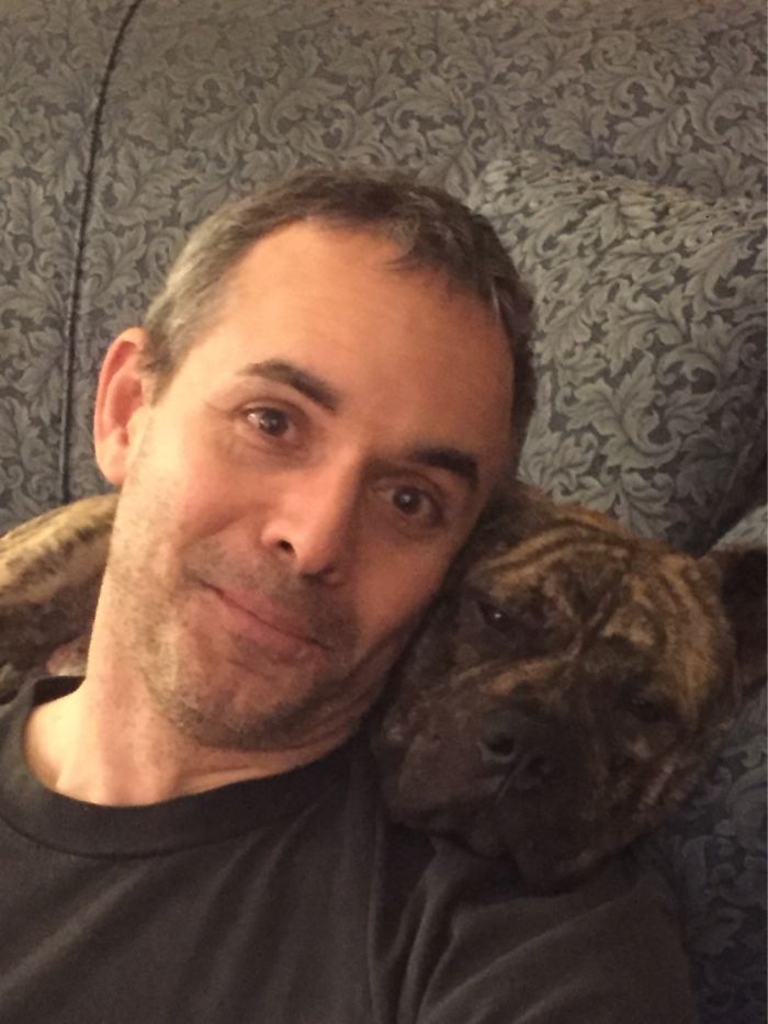 This Is Fitz The Day After We Brought Him Home. He Positioned Himself Here.