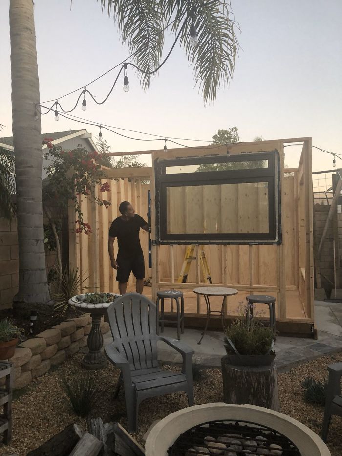 In Just 3 Months, This Dad Built A Cozy Coffee Shop In His Backyard