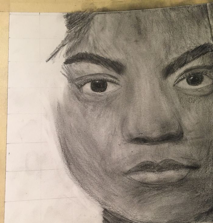 I Drew One Of My Favorite People, Eartha Kitt For An Art Class. Very Proud Of It