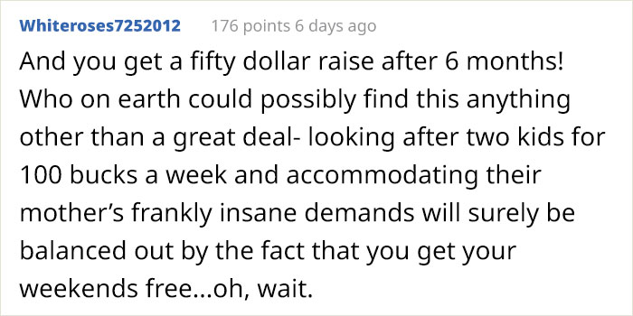 A Babysitter Ad Offering Only $100 A Week Is Going Viral For How Insane The Demands Are