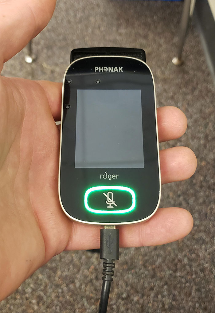 This Wearable Microphone One Of My Students Gave Me To Beam Directly To His Hearing Aids