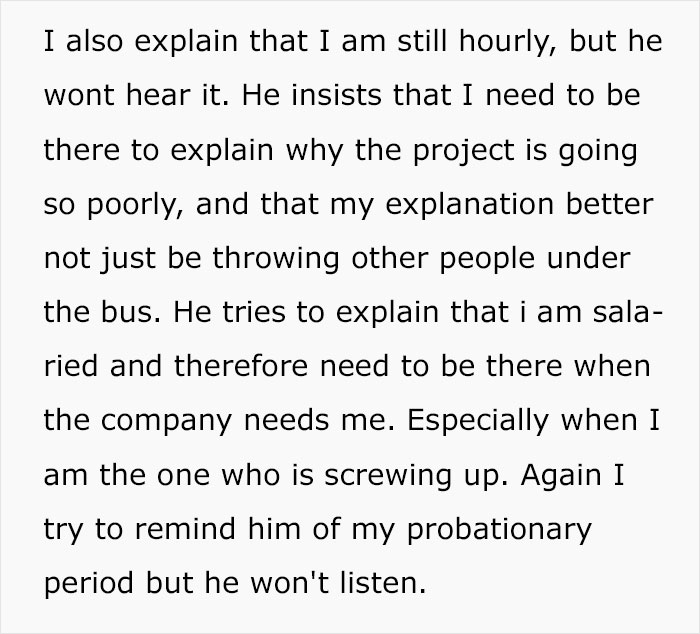 Manager Treats This Employee As Salaried When Instead He's Being Paid Hourly, Lives To Regret It