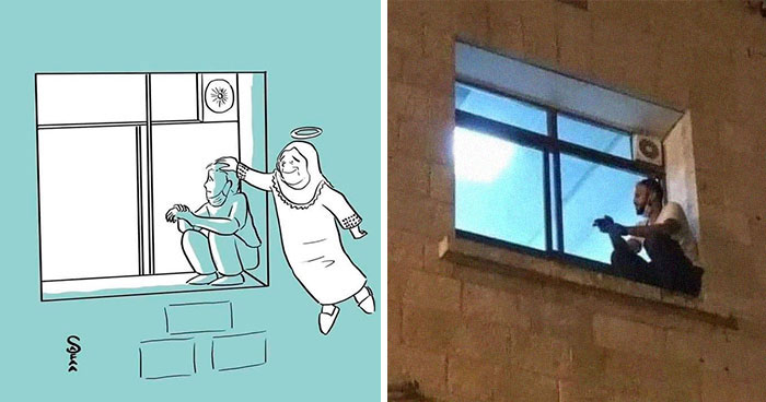 Man Climbs Up Hospital Wall And Watches Over His Mom From Outside The Hospital Day And Night Until She Dies Due To Coronavirus