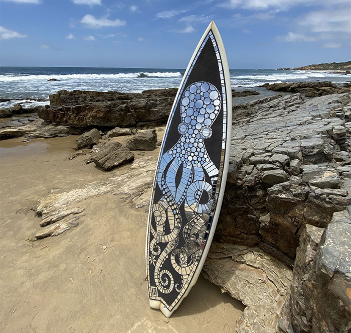 I Create Mosaic Designs On Surfboards (27 Pics)