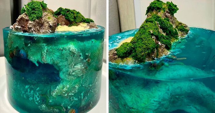 Bakers Are Topping Each Other By Creating Cakes That Look Like Paradise Islands (30 Pics)