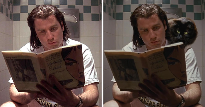 Here's A Parody Of Tarantino's "Pulp Fiction" With A Cat Starring In It