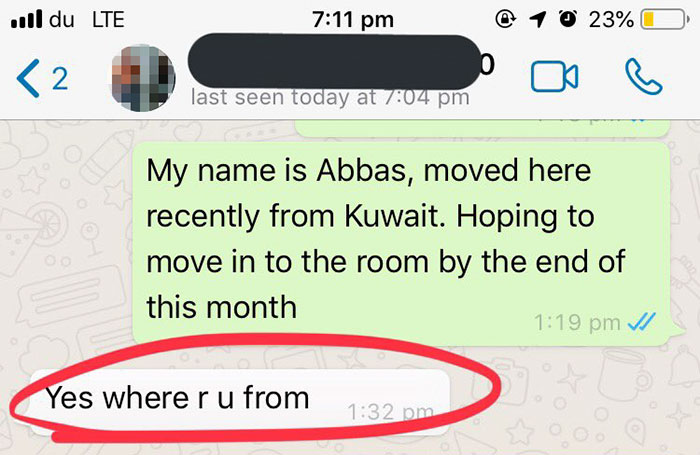 Pakistani Man Shares Screenshots Of How A Landlord Turned Him After Finding Out Where He's From, Other Users Share Similar Experiences Pakistani Man Shares Screenshots Of How A Landlord Turned Him After Finding Out Where He's From, Other Users Share Similar Experiences
