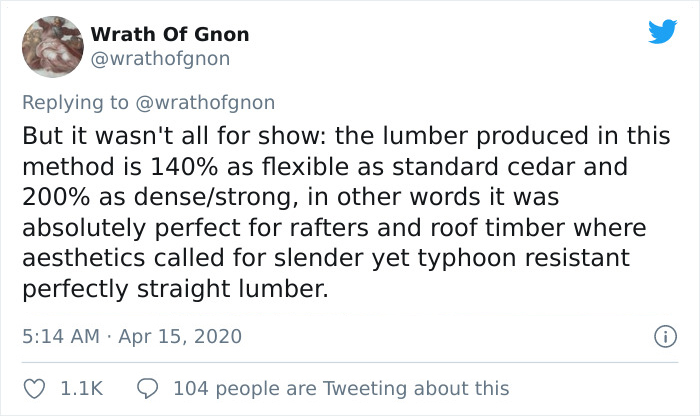 Apparently, This Ancient Japanese Technique From The 14th Century Allows People To Produce Lumber Without Having To Cut Down Trees