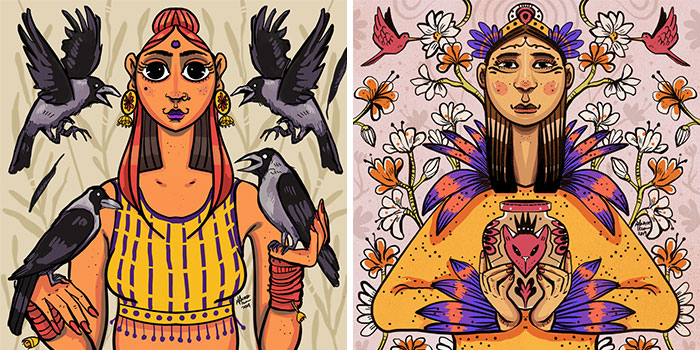 I Illustrated A Perfectly Symmetrical Woman For Every Month Of The Year