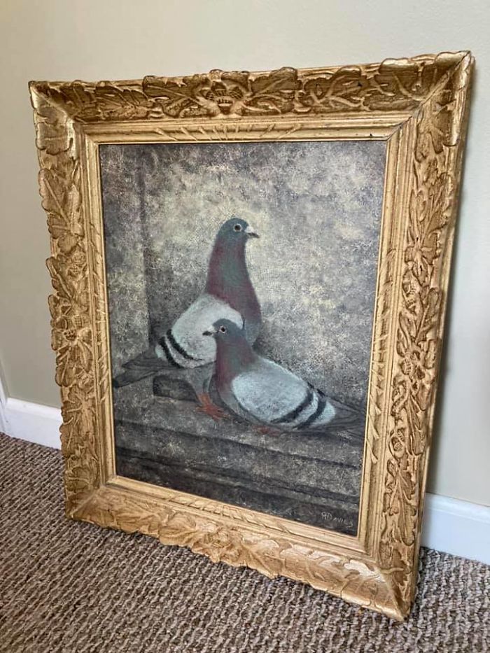 Most Excellent Painting Found At Value Vilage In Calgary. Titled (By Me): ‘I Will [poop] On Everything You Love’