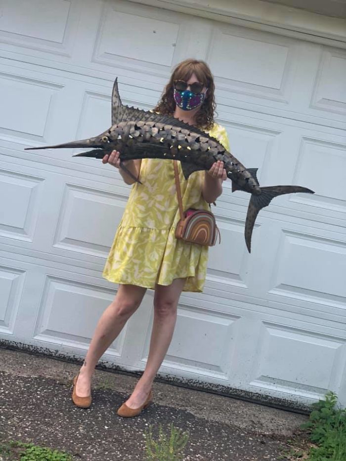 Earlier Today I Saw This Large Copper Marlin At A Consignment Shop In Roseville, Mn. It Was $50 And I Don’t Need It, So I Took A Picture And Left It Behind