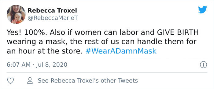 Moms Who Gave Birth Wearing Masks Respond To Those Refusing To Wear Them For 5 Minutes With Savage Tweets