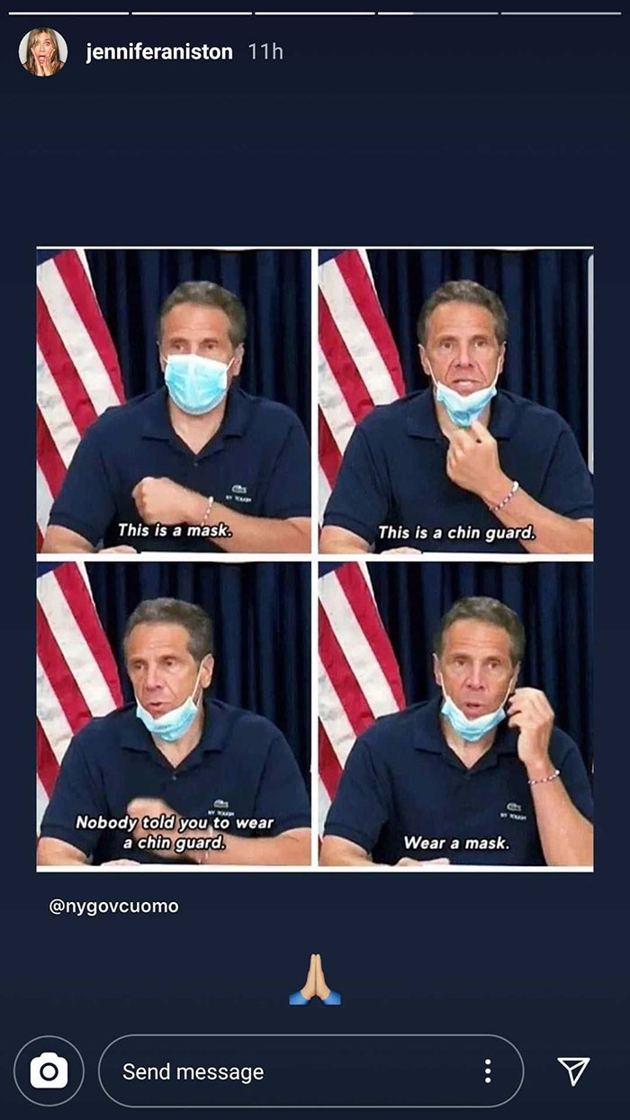 Jennifer Aniston's Sincere Post About The Need To Wear A Face Mask Gets 5 Million Likes In 10 Hours
