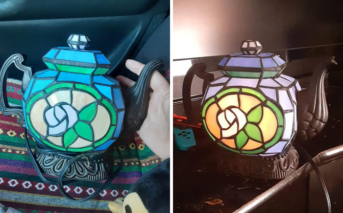 It's A Lamp! I Passed By It A Couple Times But Had To Have It And Went Back For It. The Lady Having Her Yard Sale Wanted $2 For It!! Sold In A Heartbeat!