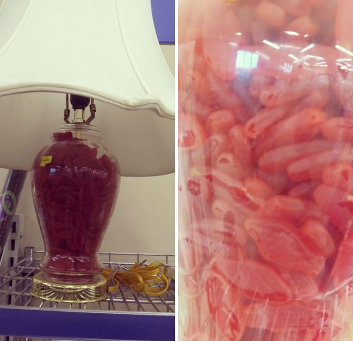 A Lamp. Filled With Swedish Fish