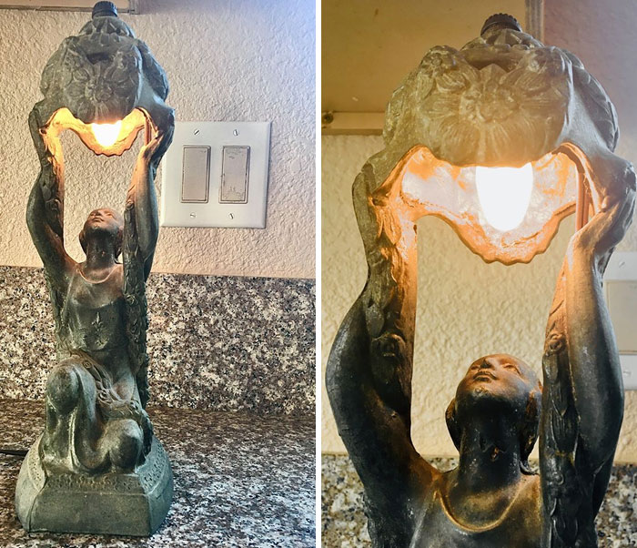 My Mom Found This Beautiful Lamp Today. I Absolutely Love It! I’m Still In The Process Of Figuring Out How Old It Is