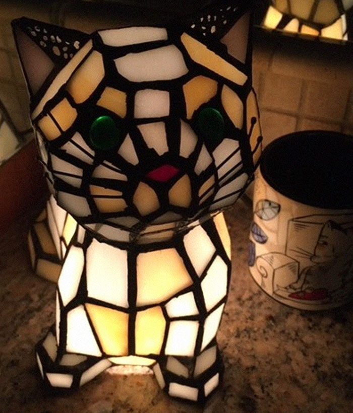 I Found This Lamp Last Week At Aurora Antique Pavilion In Edmonds, Wa. It Wasn't Until I Got Home And Plugged It In That I Realized How Much It Looks Like My Beloved Lenny, Who Passed Away Last Month