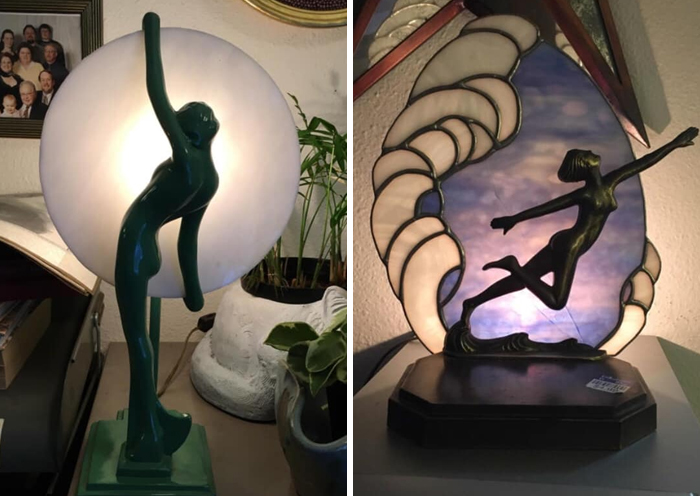 Here’s The Beginning Of A Beautiful Collection. I Love Art Nouveau And Art Deco. I Found One Lamp At Goodwill And My Parents Purchased The Other At An Estate Sale. I Love Them Both And Don’t Have A Favorite Yet
