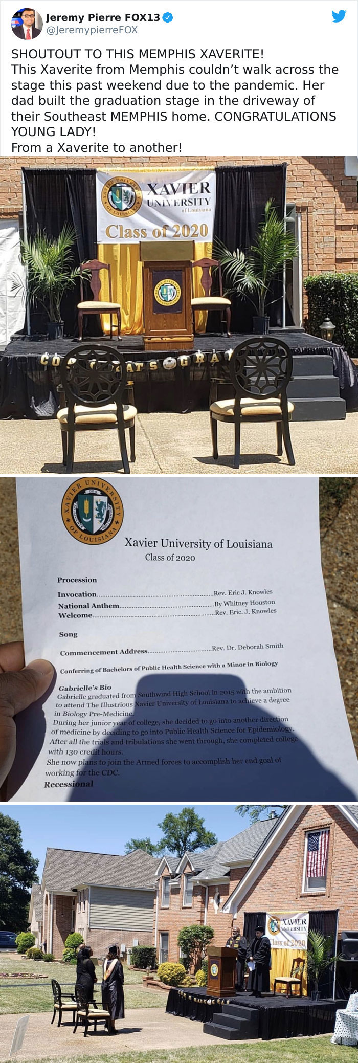 Dad Makes A Personal Graduation Ceremony For Daughter