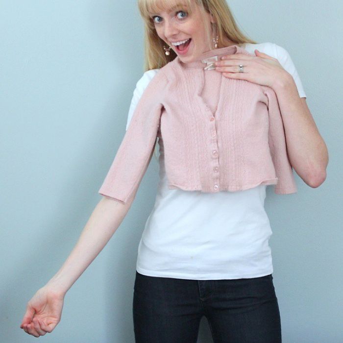 Guess I Should Have Read The Care Instructions Before I Washed My Cardigan And Tossed It In The Dryer. Oops