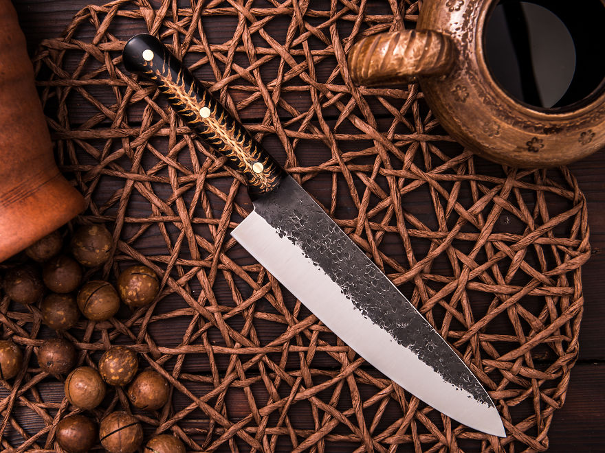 Russian Craftsman Creates Knives Using Buckwheat And Mammoth Teeth (12 Pics)