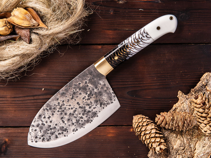 Russian Craftsman Creates Knives Using Buckwheat And Mammoth Teeth (12 Pics)