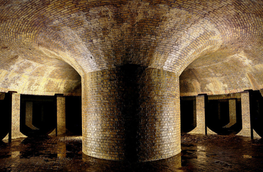 Underground Reservoir Below A Public Space, London, United Kingdon