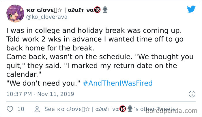 And Then I Was Fired Hashtag