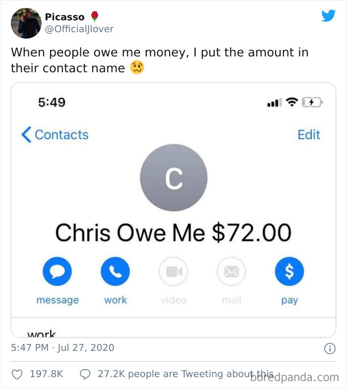 This Is Clever. So I Know Who Owes Me Money