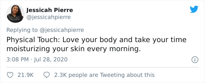 Woman Shares Tips On How To Practice Love Languages On Yourself