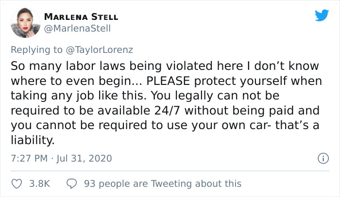 People Are Roasting This Insane Personal Assistant Job Ad Posted By Famous LA Influencer