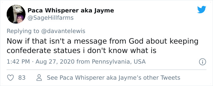 People Have Been Protesting This Confederate Statue For Months, Hurricane Laura Brought It Down In Seconds