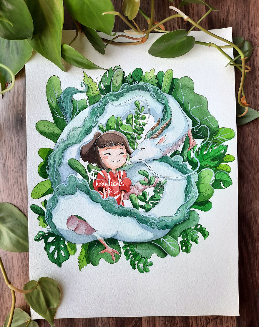 I Created 10 Paintings Of Ghibli Characters In Nature