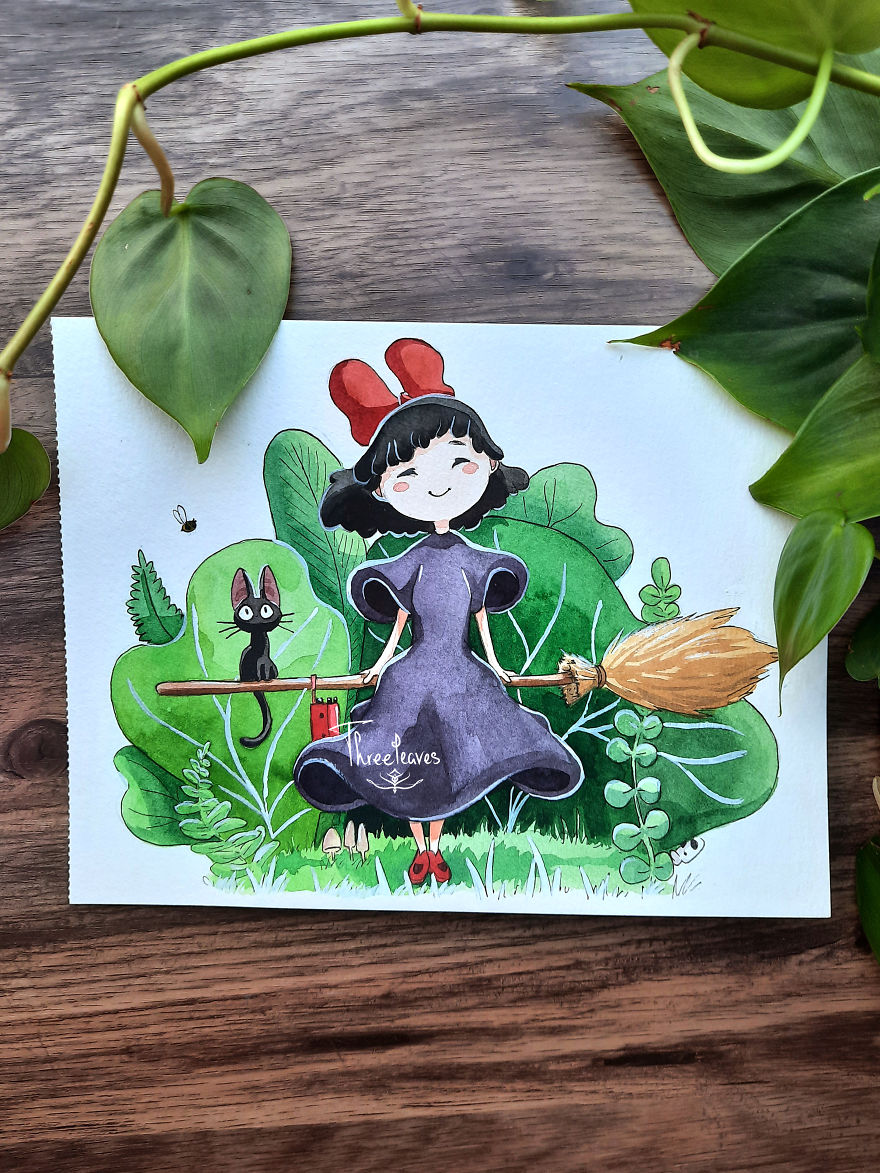 I Created 10 Paintings Of Ghibli Characters In Nature